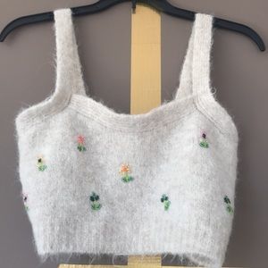 Cropped tank sweater
